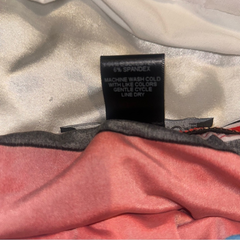 Striped Strapless Summer Dress in Multicolor Sz L - Picture 9 of 9